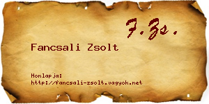 Fancsali Zsolt névjegykártya